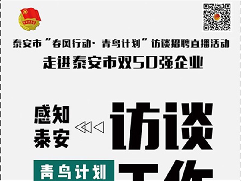 明日直播！“春风行动·青鸟计划”走进泰石岩棉股份有限公司